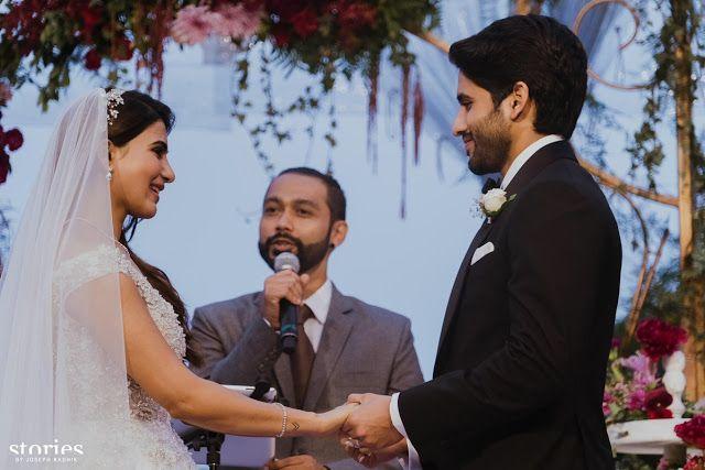 Akkineni Naga Chaitanya & Samantha Christian Wedding Ceremony Photos