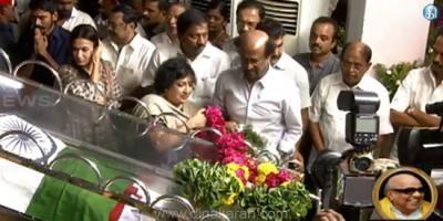 Celebs Pays last respects to former Tamil Nadu CM Karunanidhi