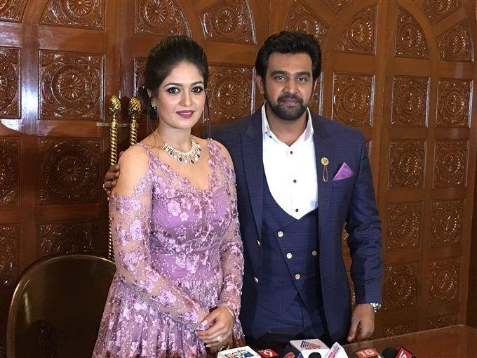 Meghana Raj & Chiranjeevi Sarja Engagement Photos