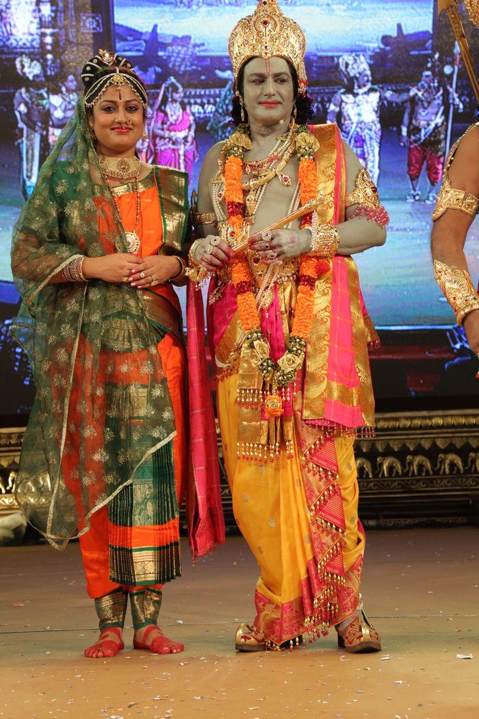 Nandamuri Balakrishna as Lord Sri Krishna in the play of Sri Krishnarjuna Yuddham