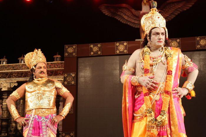 Nandamuri Balakrishna as Lord Sri Krishna in the play of Sr