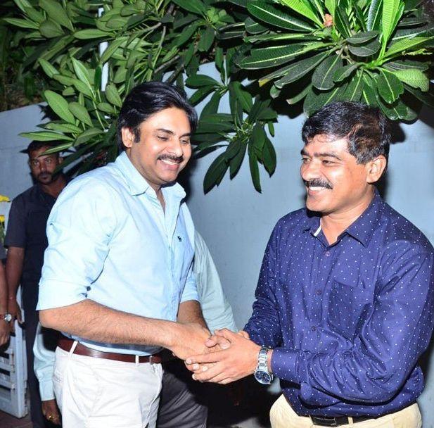 Pawan Kalyan Visits Andhra Prabha Ganesh Pooja Photos