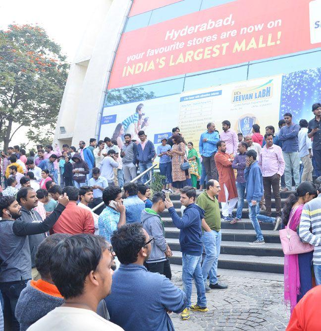 Agnyaathavaasi Fans Hungama at Sandhya 70mm & Prasads Multiplex