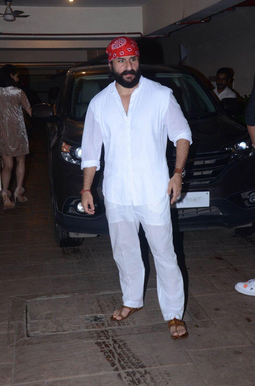 Saif Ali Khan Celebrates Birthday with Sara & Ibrahim Ali Khan