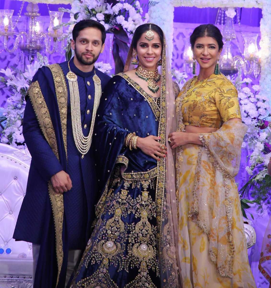 Newly Wed Saina Nehwal for Mr and Mrs Jonas wedding reception | Priyanka  chopra wedding, Priyanka chopra, Indian wedding deco
