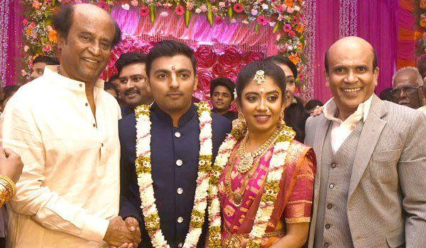 Superstar Rajinikanth At Vaagai Chandrasekar‘s Daughter Wedding Reception