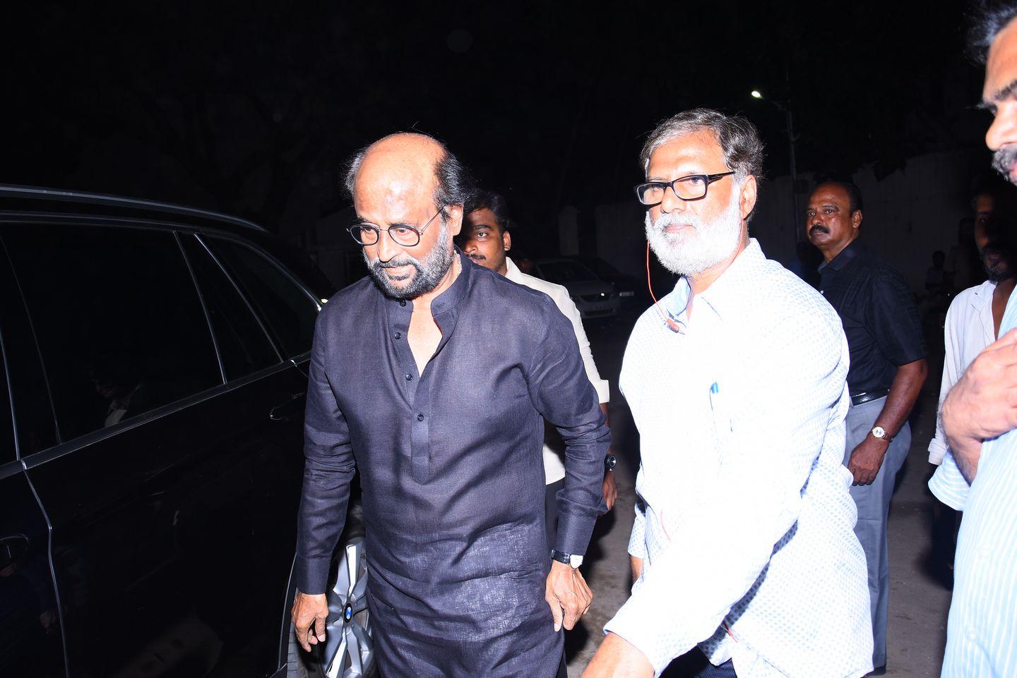 Superstar Rajinikanth Pays Homage To Kalaignar Karunanidhi With Memorial Gathering Photos