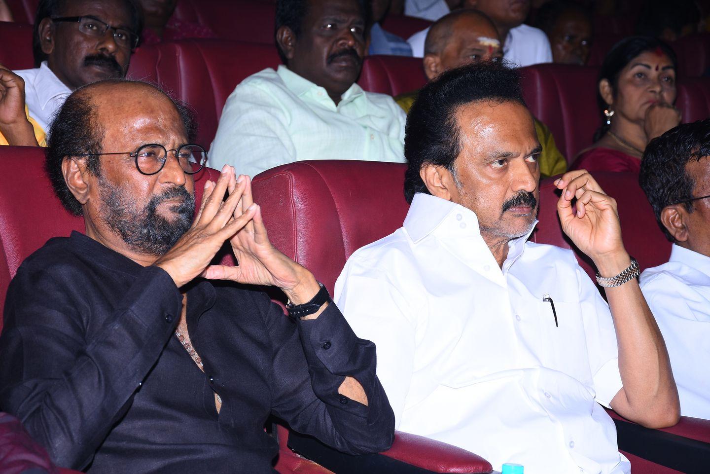 Superstar Rajinikanth Pays Homage To Kalaignar Karunanidhi With Memorial Gathering Photos