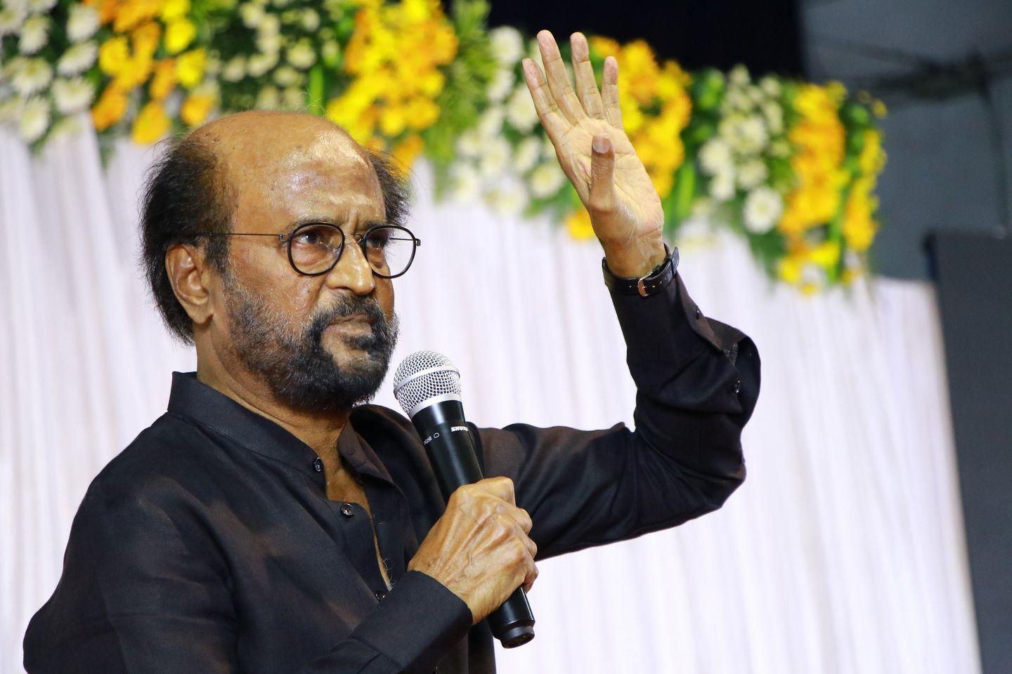 Superstar Rajinikanth Pays Homage To Kalaignar Karunanidhi With Memorial Gathering Photos