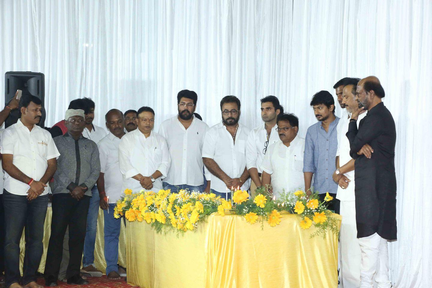 Superstar Rajinikanth Pays Homage To Kalaignar Karunanidhi With Memorial Gathering Photos