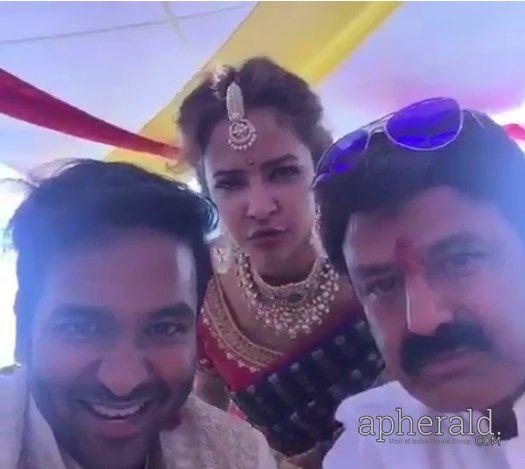 Balakrishna And Chiranjeevi At Manchu Manoj Marriage Celebrations