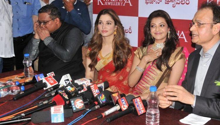 kajal--tamannaah-launch-khazana-jeweller