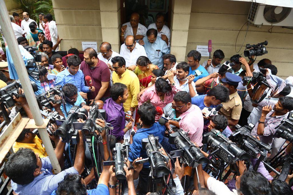 Sarathkumar Filing Nomination Photos