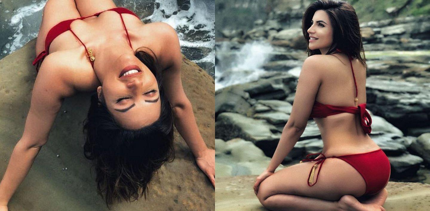 Indian Actress Shama Sikander looks extremely hot & sensuous in her Bikini  Photos