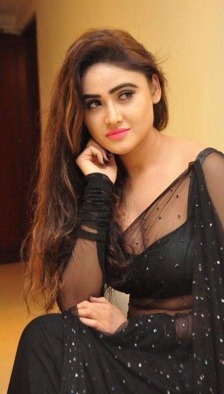 Sony Charishta Hot Photoshoot in Black Saree