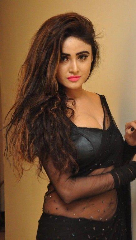 Sony Charishta Hot Photoshoot in Black Saree