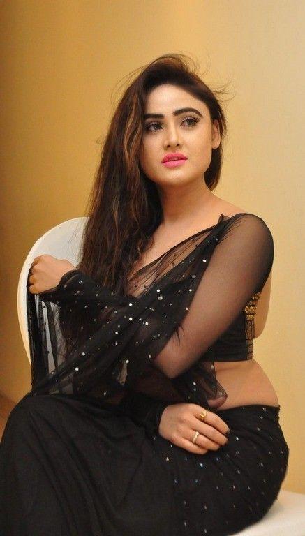 Sony Charishta Hot Photoshoot in Black Saree