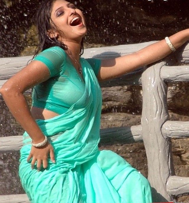 Actress Wet Saree Hot Navel Photos