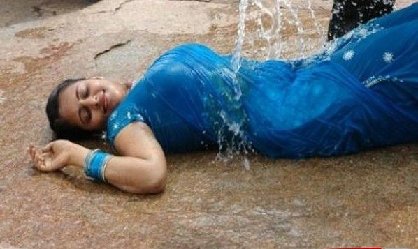 Actress Wet Saree Hot Navel Photos