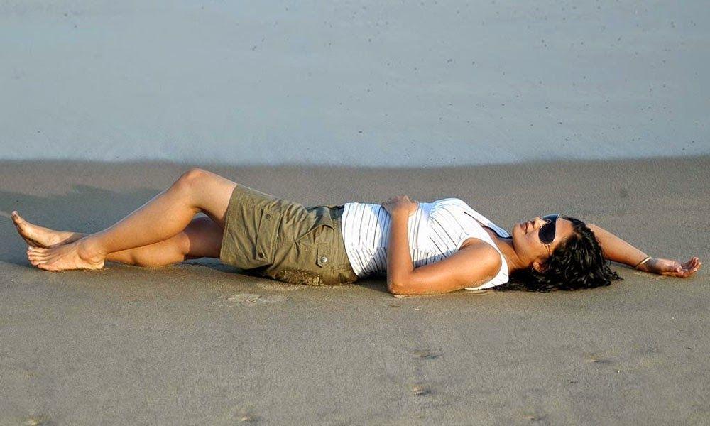 Kamalini Mukherjee Hot Beach Stills