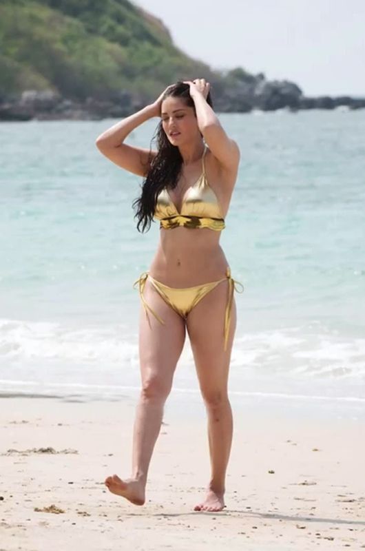 Sunny Leone in Golden Bikini Pics