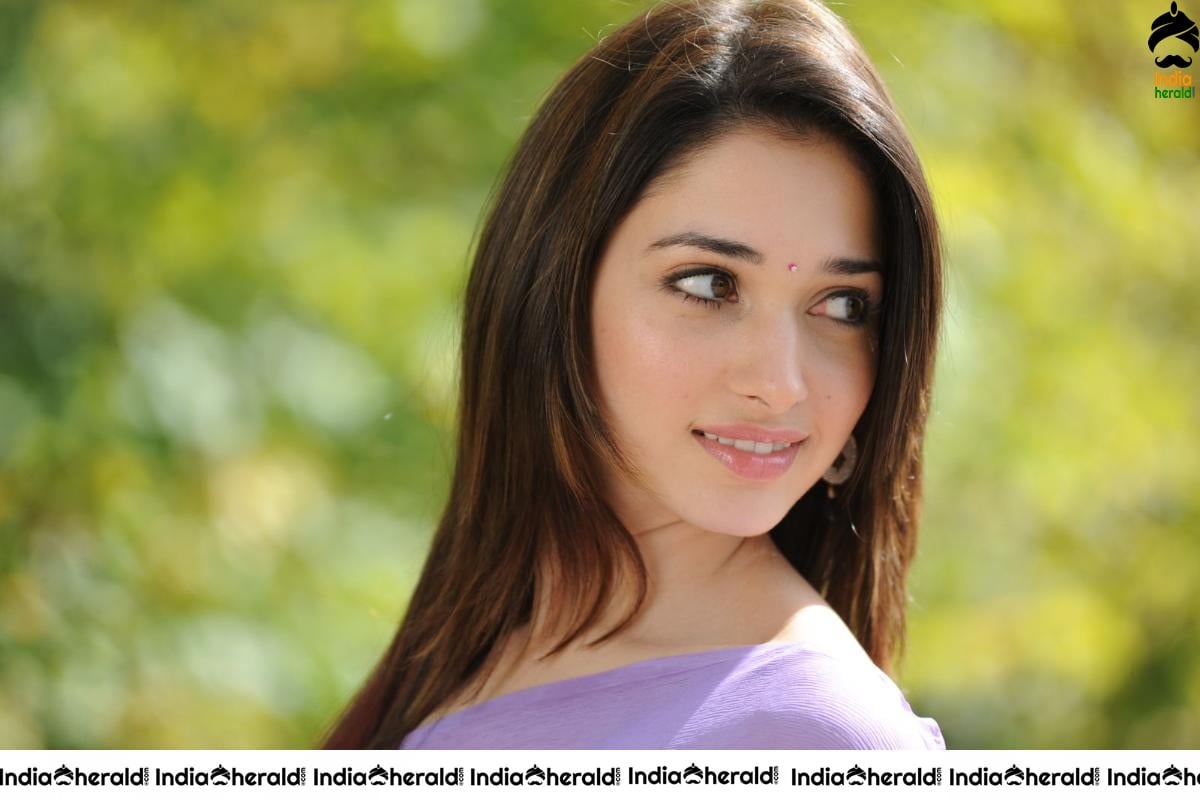 Tamanna Hot In Sleeveless Blouse And Light Colored Saree Se