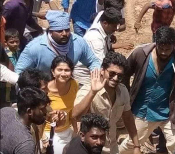 Actor Nani & Sai Pallavi from the sets of MCA Movie