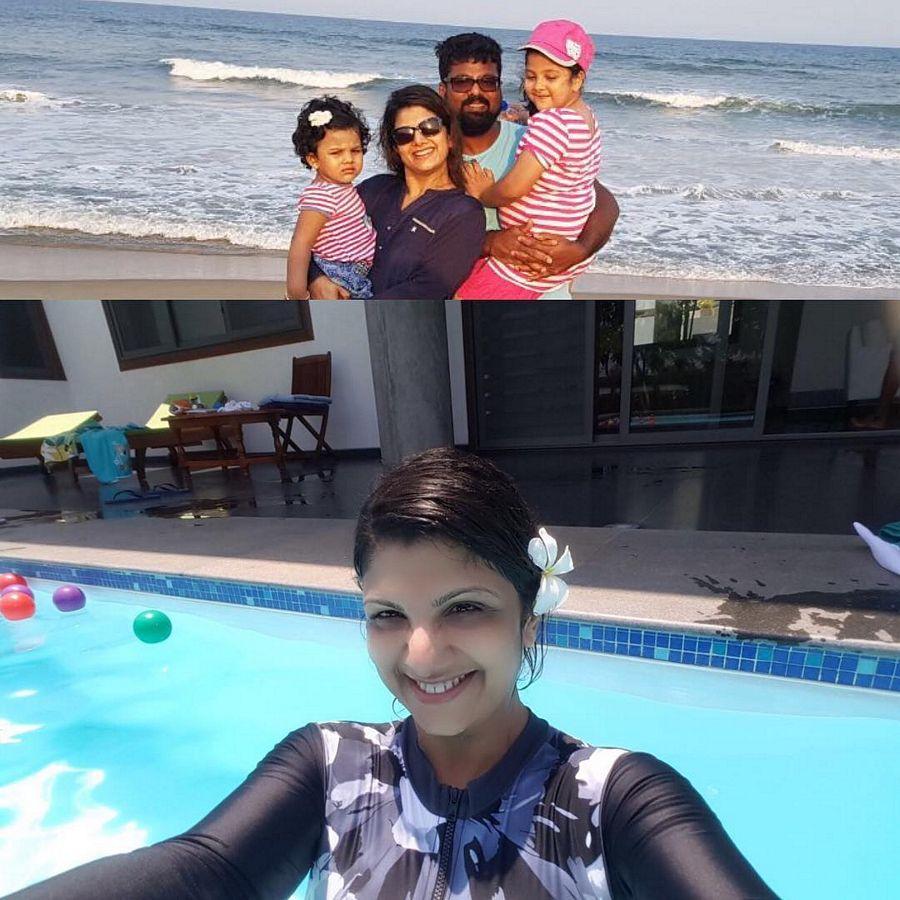 B'day Special: Actress Rambha Family Enjoying Vacation at Maldives Photos