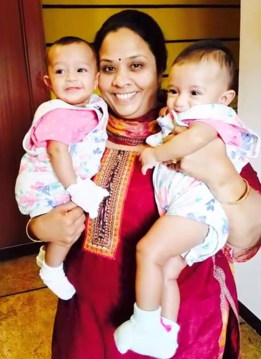 Anchor Udaya Bhanu Twin Daughters Photos