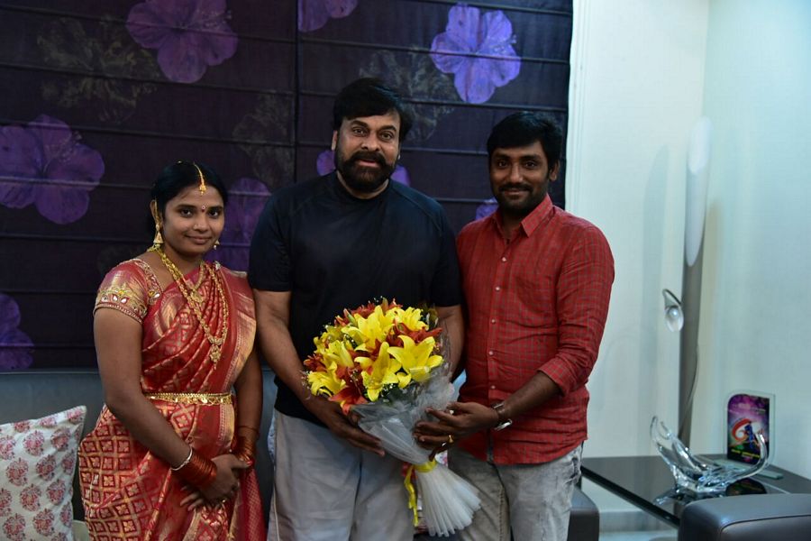 Chiranjeevi & Ramcharam met his Fan Photos