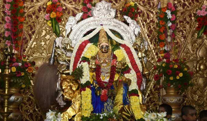 Dasara Navratri 2017: Durga Devi Alankaram in Kanakadurga T