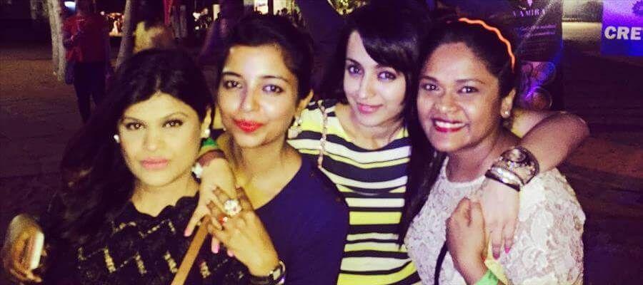 Drunk Actress Trisha Caught redhanded dancing on Streets Unseen Photos