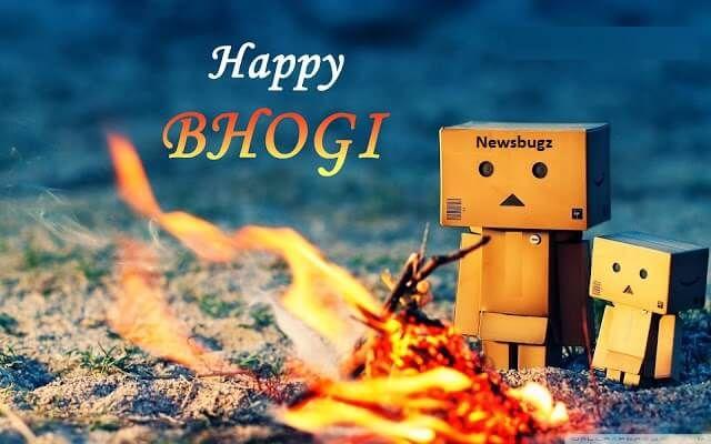 Free Vector | Gradient happy bhogi illustration