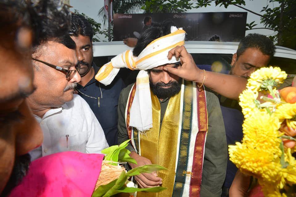 JanaSena Chief Pawan Kalyan at Vizag Party Office Opening Photos