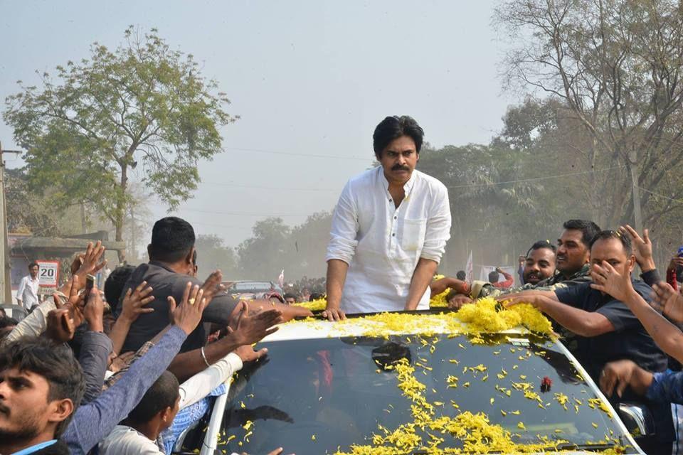 JanaSena Chief Pawan Kalyan rally from KothaGudem Khammam