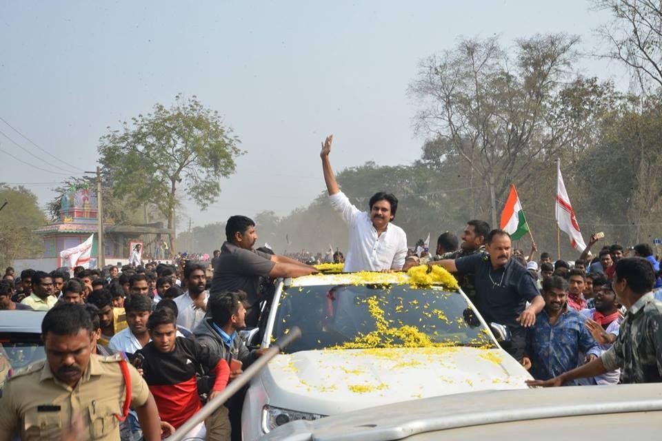 JanaSena Chief Pawan Kalyan rally from KothaGudem Khammam