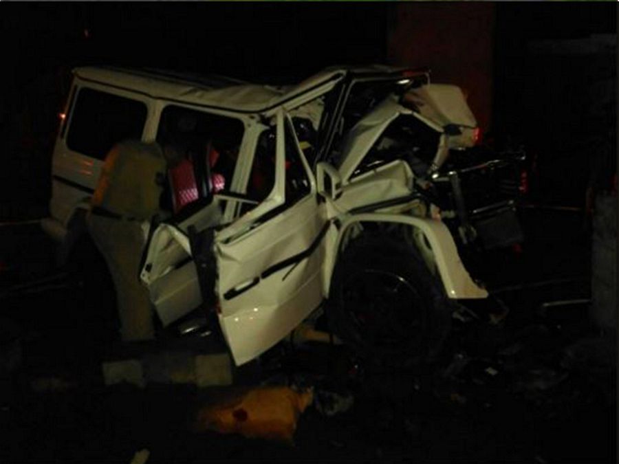 Minister Narayana Son Nishith Car Accident Photos