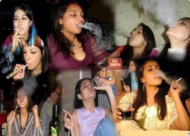 Photos: Indian Girls Smoking & Drinking Alcohol in Real LIFE