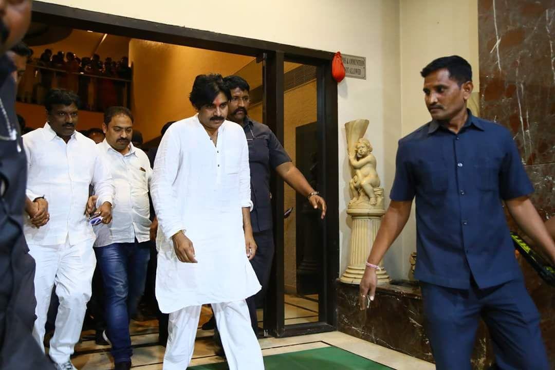 Photos: Pawan Kalyan test rides a crazy Jana Sena bike