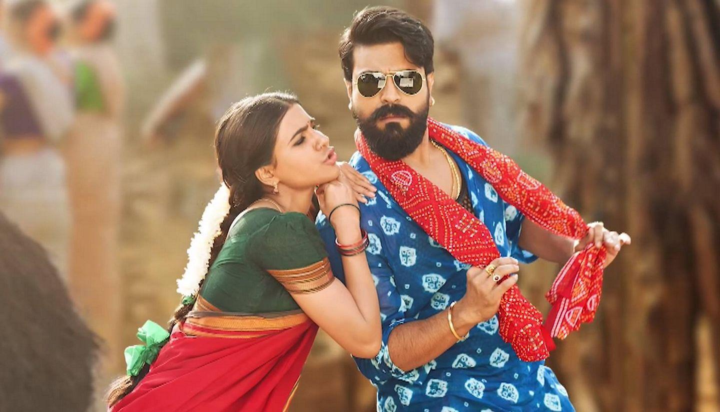 Ram Charan, Samantha & Pooja Hegde's working stills in a song from Rangasthalam