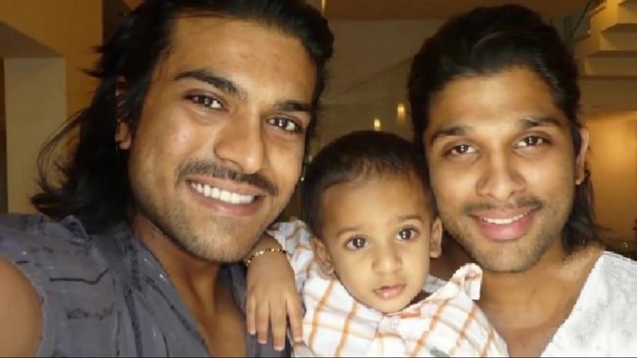 Ram Charan and Allu Arjun Unseen Photos