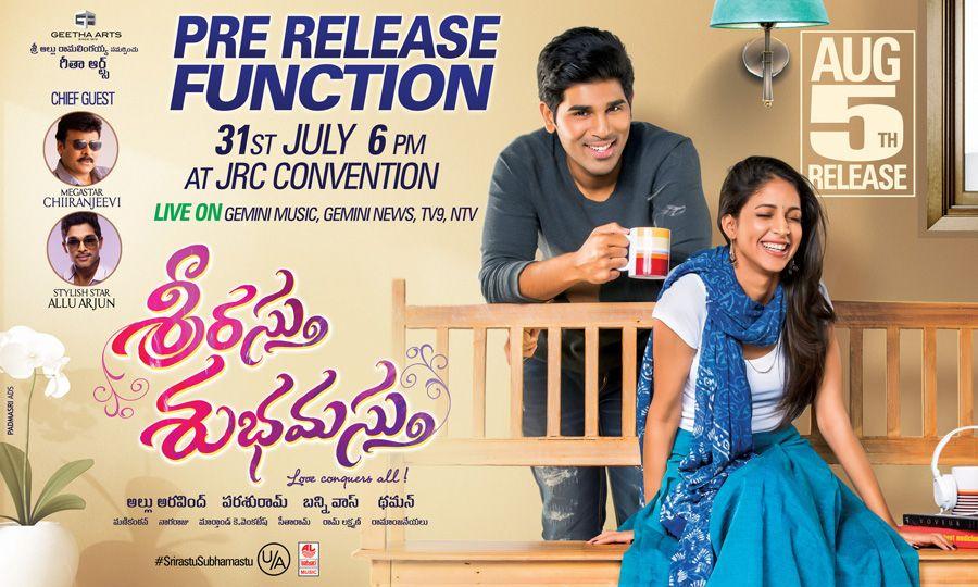 SriRastu Subhamastu PRE release function poster