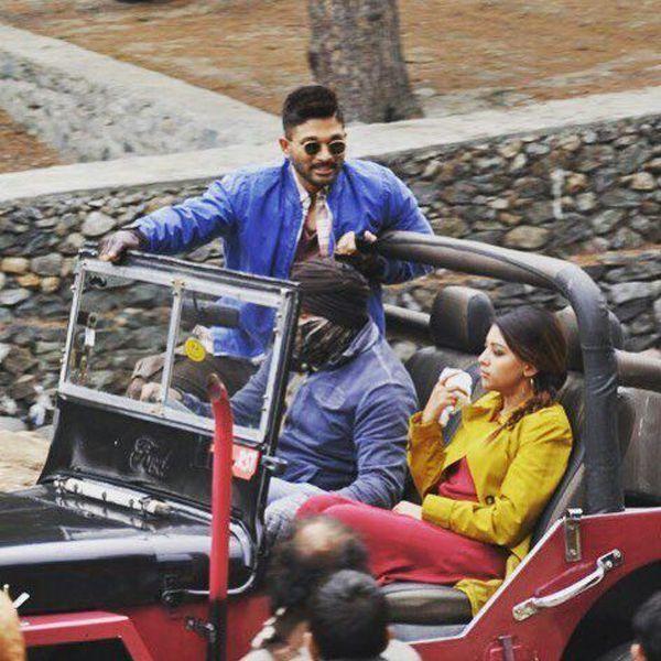 Working stills of Allu Arjun from NSNI Naa Peru Surya Naa Illu India