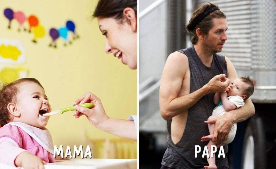 Funny images Kids with Mama Vs Papa 