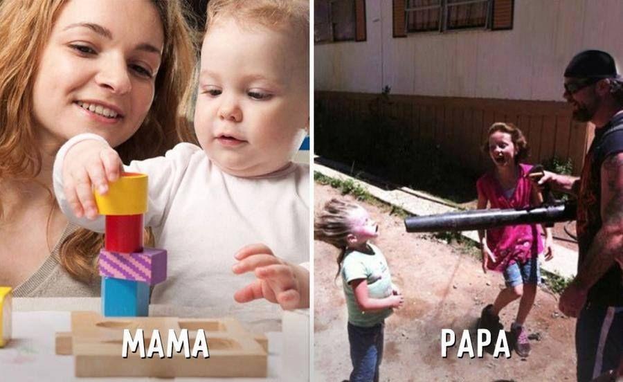 Funny images Kids with Mama Vs Papa 