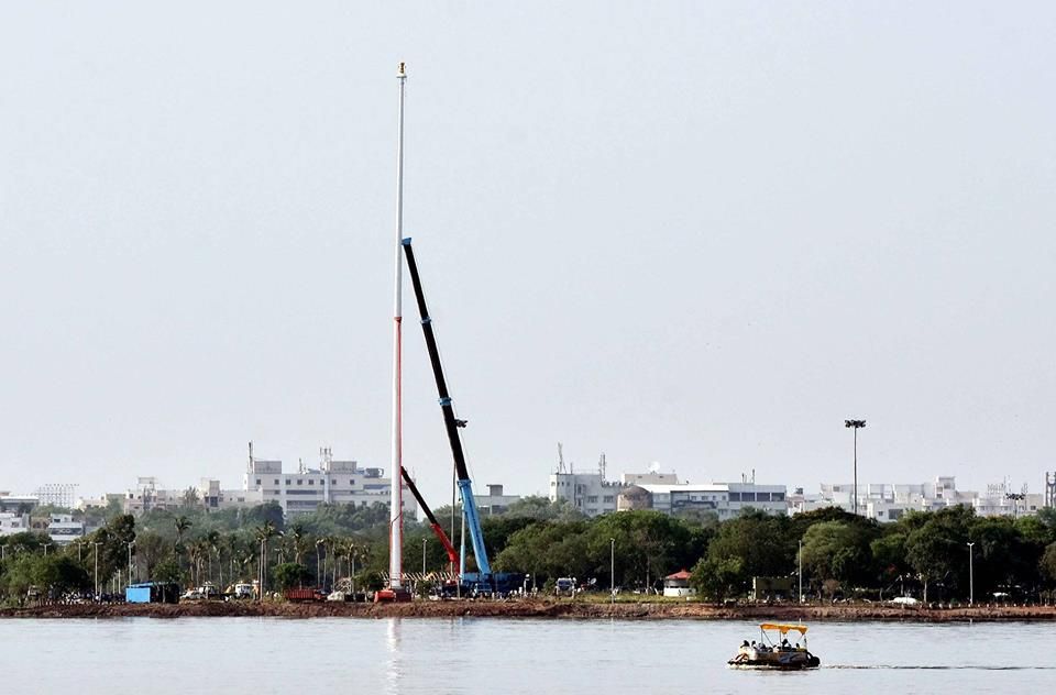 Indias Largest Flag at hyderabad launched photos