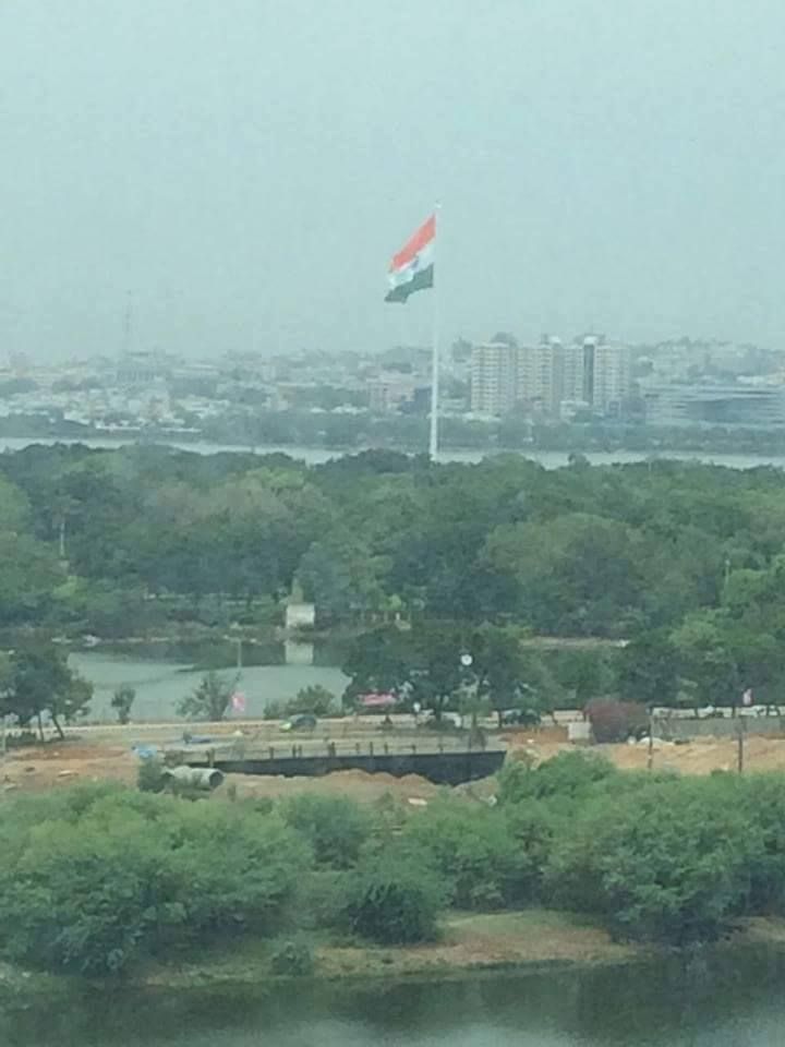 Indias Largest Flag at hyderabad launched photos