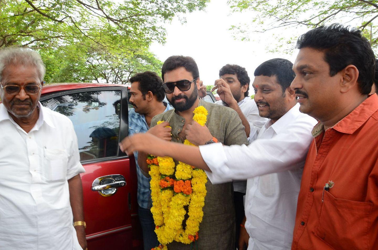 Nara Rohit Pics At Mandapeta Theatre