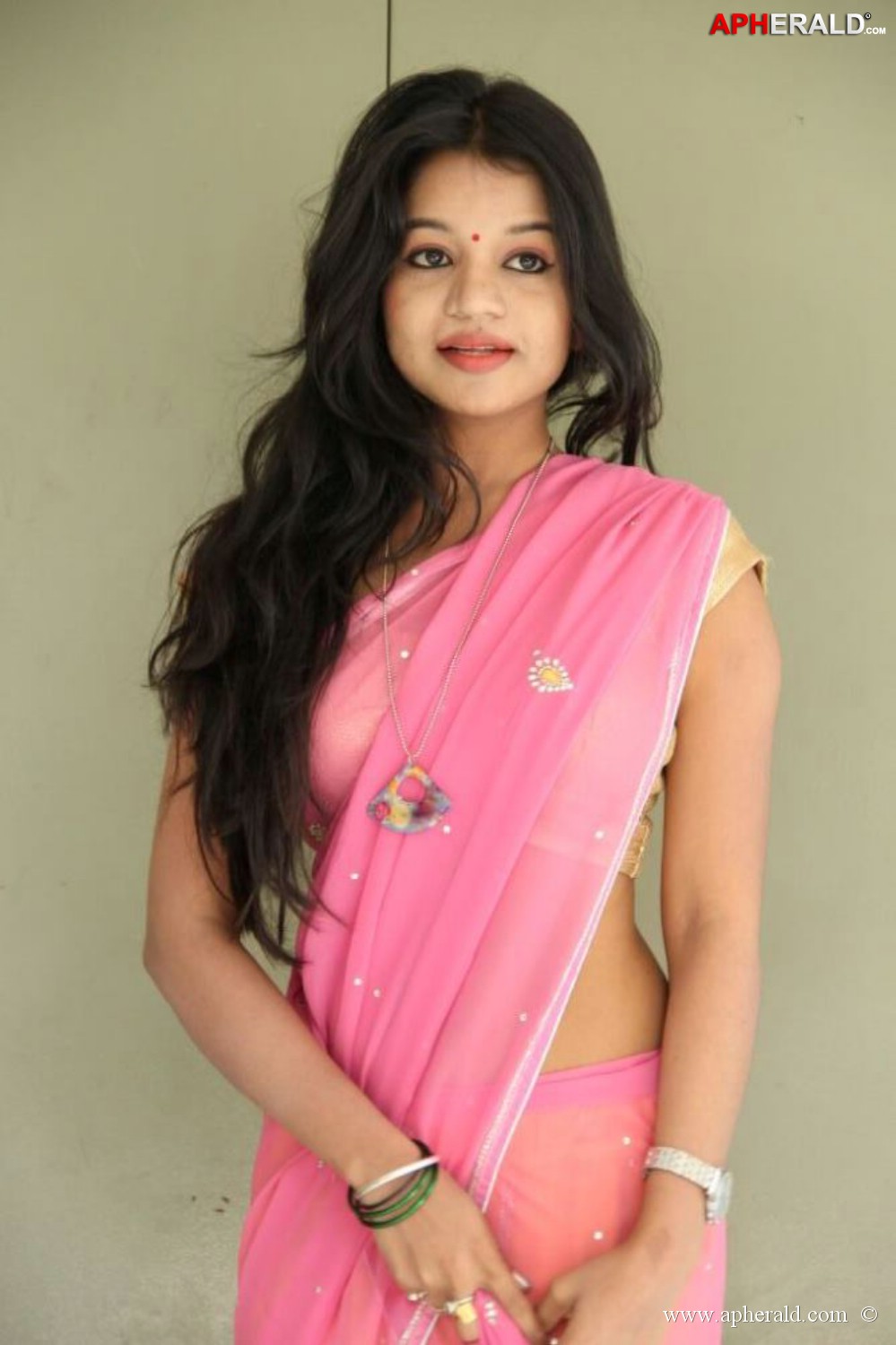 Bhavya Sri Hot Saree Stills