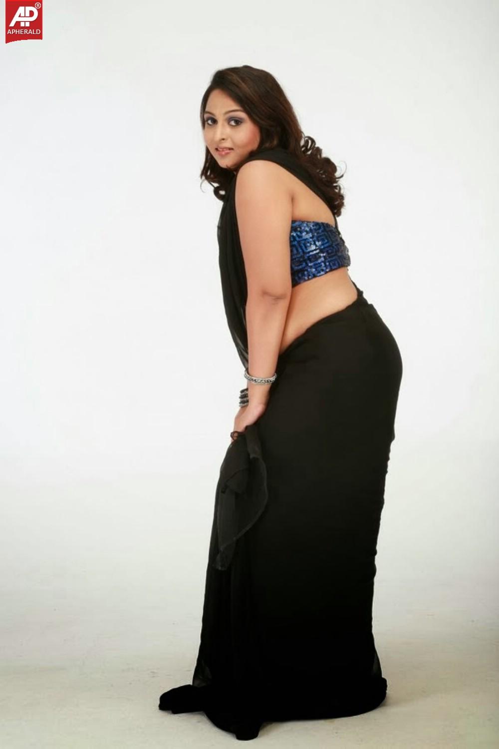 Divya Prabha Spicy Stills in Black saree